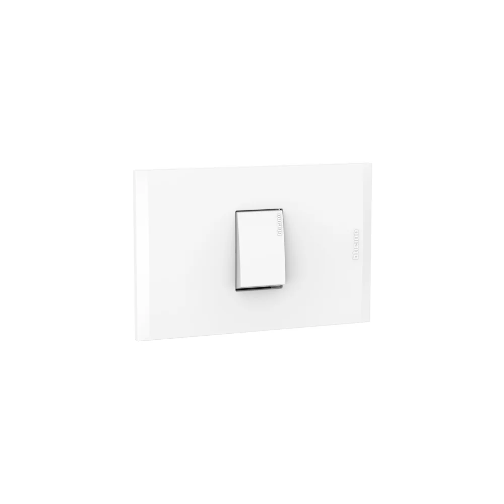 Interruptor de 3 vías 10AX 250V blanco con placa blanca Bticino Modus 4 AH2101EB