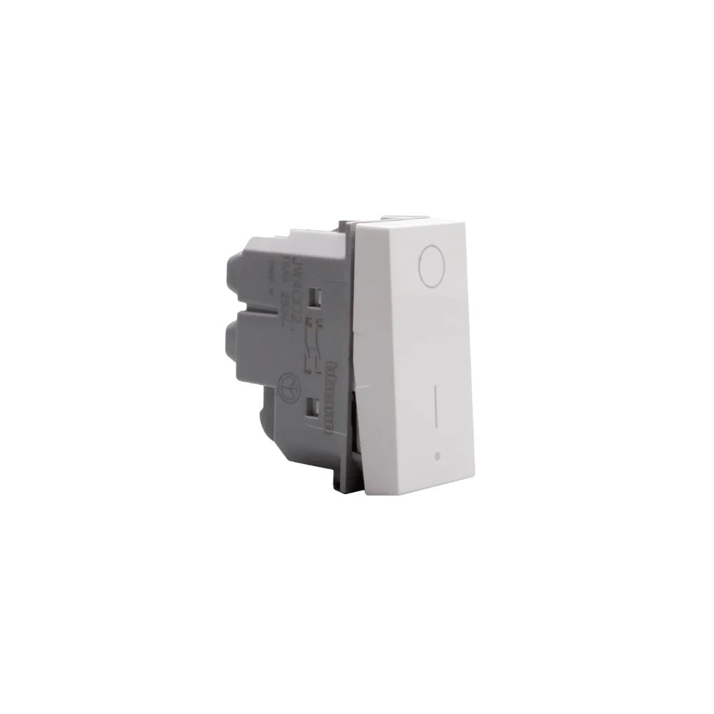 Interruptor bipolar 16AX 1 módulo blanco Bticino Matix Go JW4002