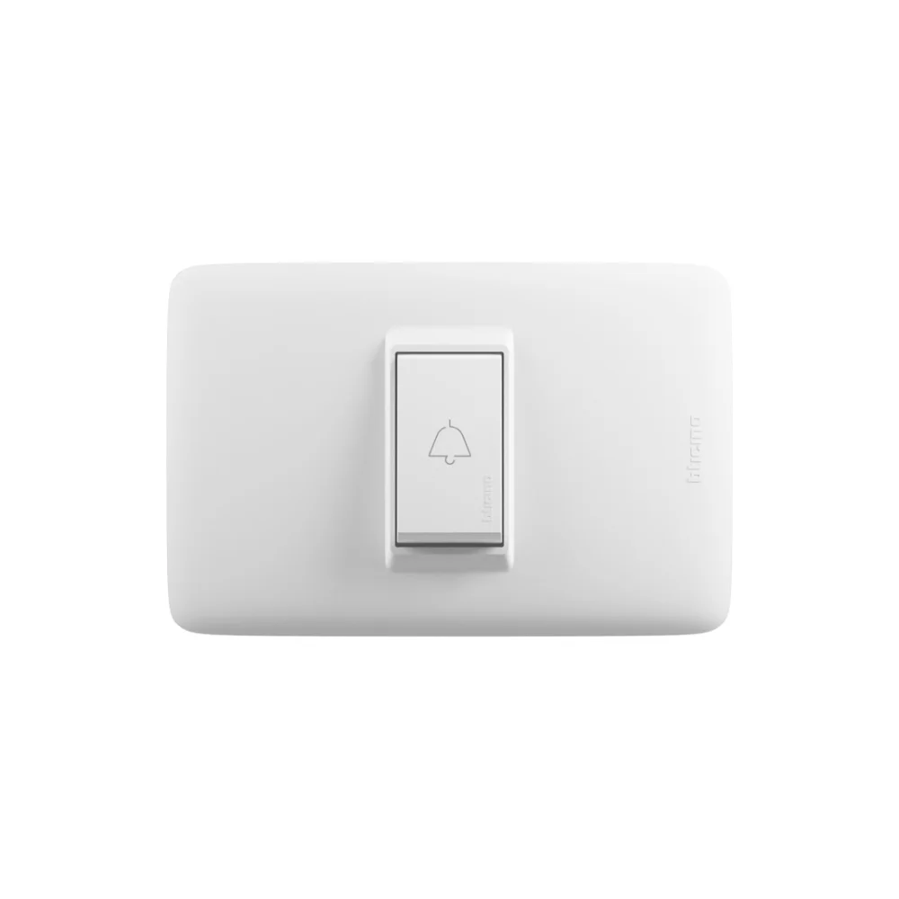 Pulsador 10A 250V blanco mate Bticino Domino Sencia Plus AP1102B