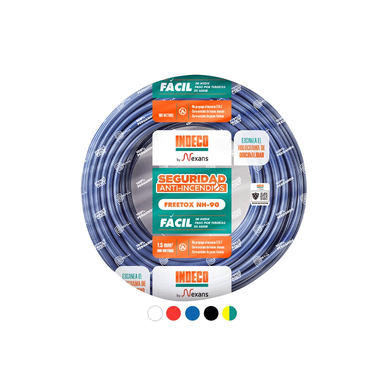Cable Freetox NH-90 PC 450/750 V 1,5 mm² – Indeco