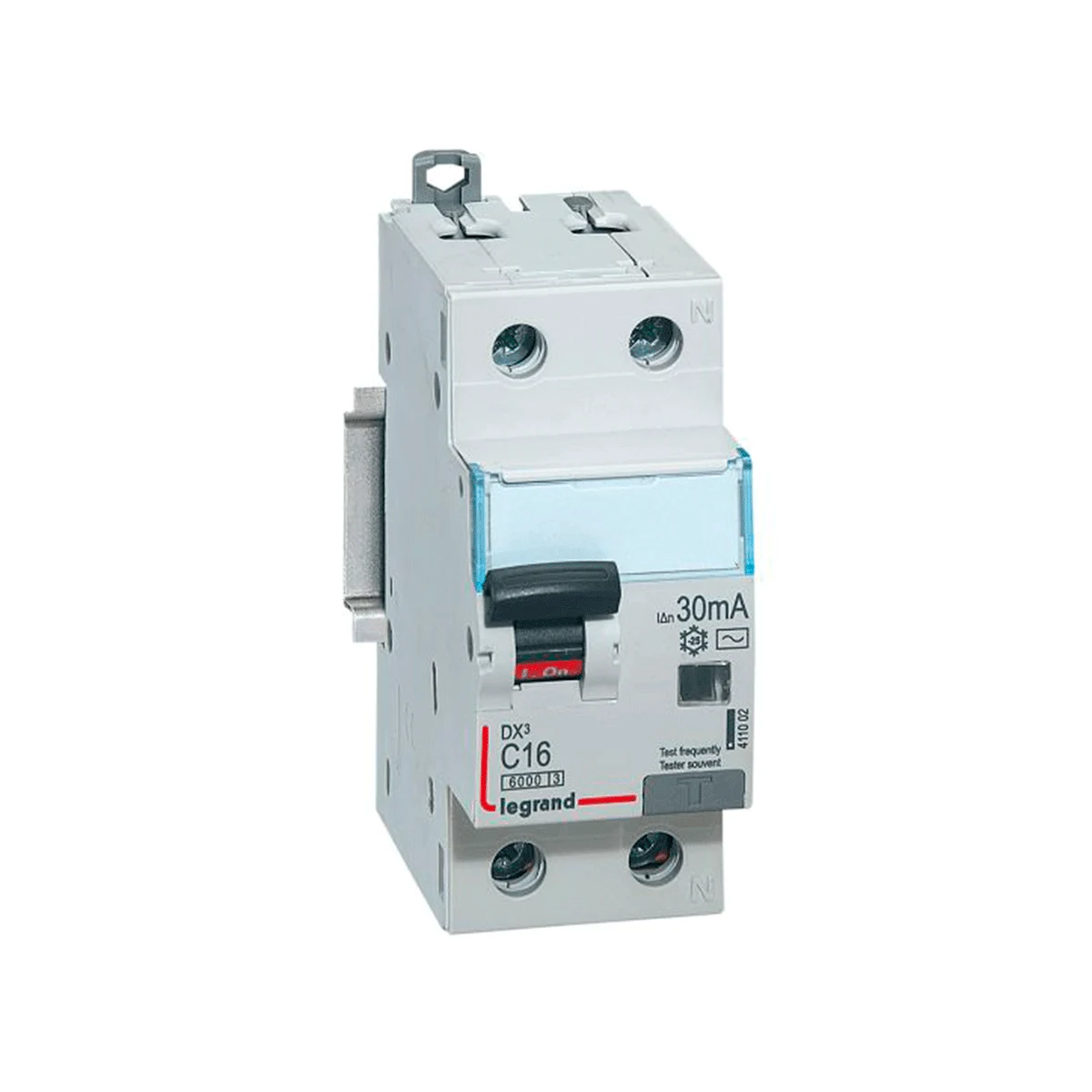 Interruptor termodiferencial Legrand DX³ 1P+N 16A 30mA 230V tipo AC – código 411002