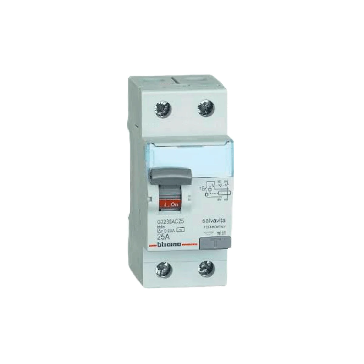 Interruptor diferencial Bticino Salvavita 2x25A 30mA 230V – código G7230AC25