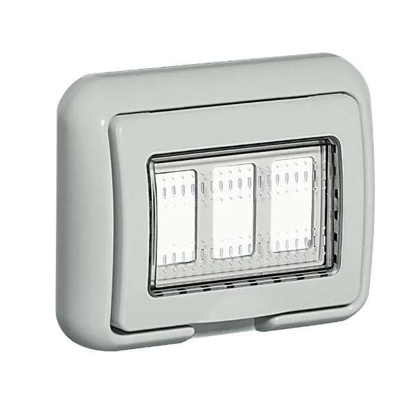Cubierta Idrobox IP55 para caja de empotrar 503 gris – Bticino