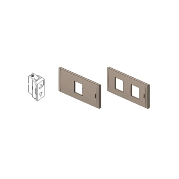 Tomacorriente universal doble 2P 16 A 250 V con placa blanco – Bticino
