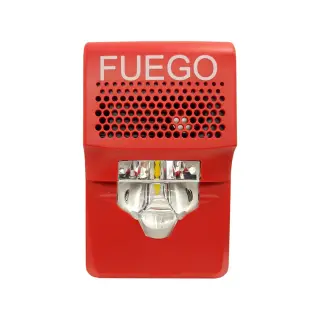 Sirena con luz estroboscópica Kidde G1AVRF multicandela de pared