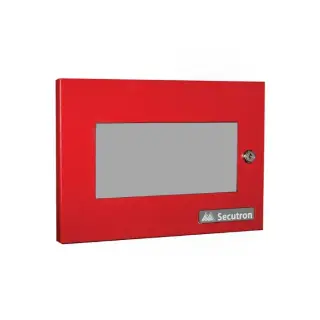 Caja con puerta roja Mircom BB-1001DR para anunciadores RA-1000