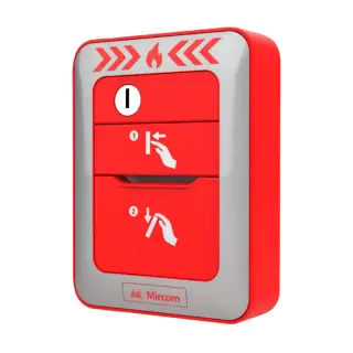 Pulsador direccionable Mircom MPS-810MPU con rearme por llave