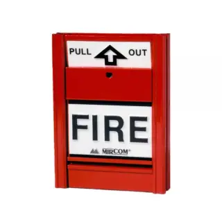 Pulsador de alarma convencional Mircom MS-401SU, acción simple