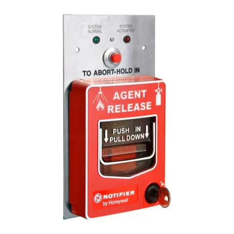 Estación manual de descarga de agente Notifier NBG-12LRA, doble acción
