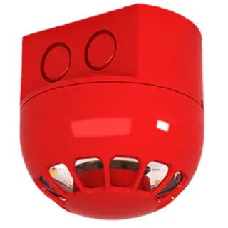 Sirena con estrobo direccionable Numens 641-005 para interior, color rojo
