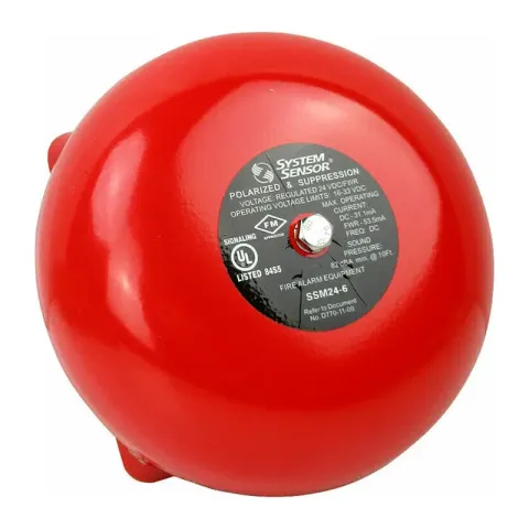 Campana de alarma System Sensor SSM24-6 de 6 pulgadas, 24 VDC